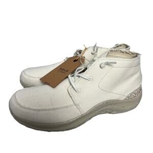 HOLO Athena Chukka Boots Off-White Canvas NWT Women’s US 12 EU 44